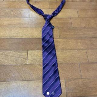 コムサイズム ネクタイ 紫 ストライプ