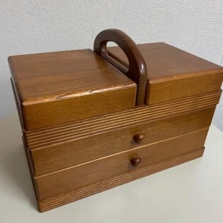木製小針箱　ソーイングボックス