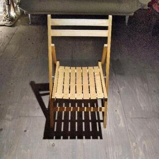 木製折り畳み椅子２脚差し上げます。