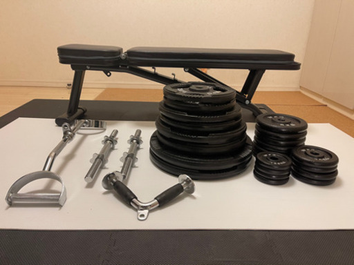 ホームトレーニング アジャスタブルベンチ ウェイトまとめて - 東京都  