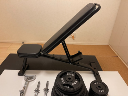 ホームトレーニング アジャスタブルベンチ ウェイトまとめて - 東京都  