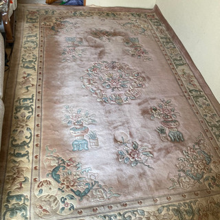 中国段通　　およそ272x182   約3畳　　ウール100% 中国段通 およそ272x182 約3畳 ウール100%