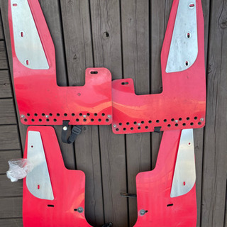 JAOS マッドガードⅢ フロントセットリヤセット レッド エクストレイル31系