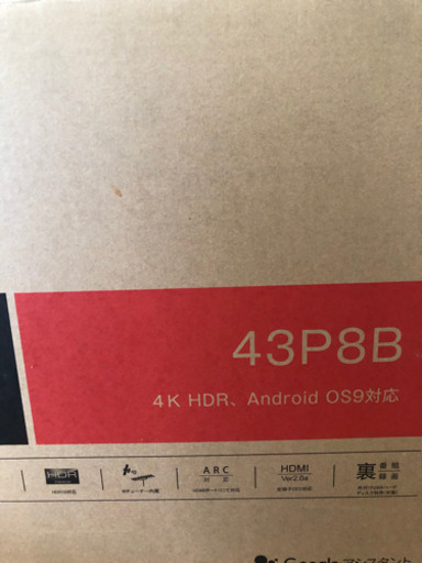 4Kスマート液晶TV  43inch  新品