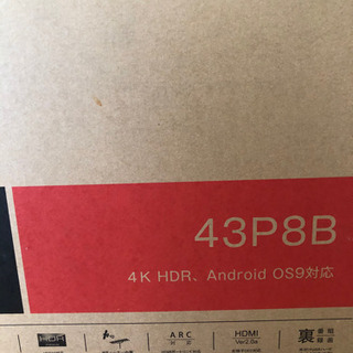 4Kスマート液晶TV  43inch  新品