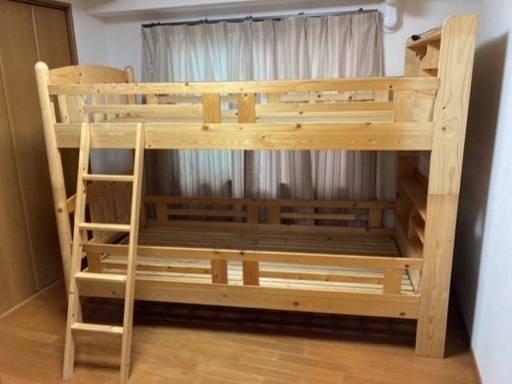 家具屋さんの安心耐震構造二段ベット ナチュラルカラー Taba 高松のベッド 二段ベッド の中古あげます 譲ります ジモティーで不用品の処分