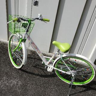 24インチ黄緑キッズ自転車
