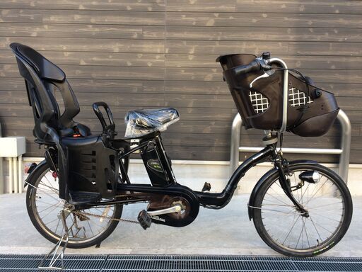 地域限定送料無料　パナソニック　ギュットミニ　三人乗り　子供乗せ　新基準　黒　キッスミニ　アンジェリーノ　神戸市　電動自転車