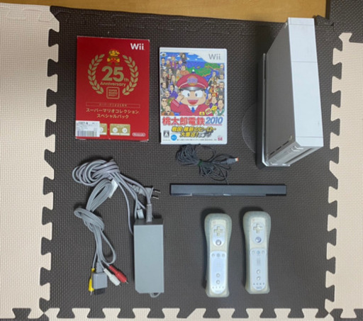 Wiiセット　ソフト2本付（スーパーマリオコレクションスペシャルパック\u0026桃太郎電鉄2010）