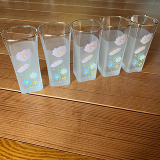 花柄 グラス 5個 セット