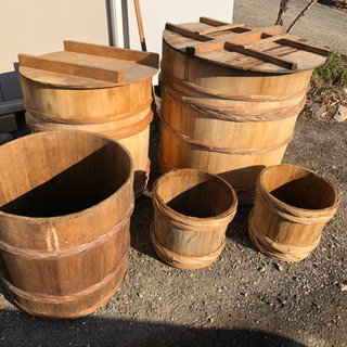 ジャンク品　桶　木製
