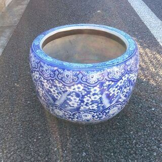 陶器　大型丸火鉢