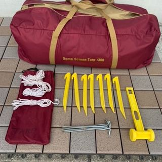 中古　コールマン　ドームスクリーンタープ＋タフドーム3025