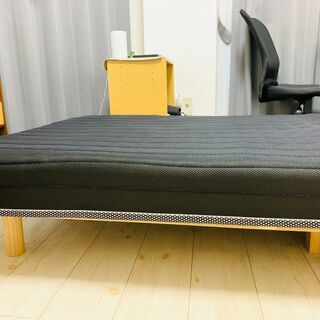 シングルベッド（黒） 　0円　195cm