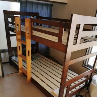 【ネット決済・配送可】中古木造二段ベッド