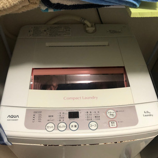 【早め希望】洗濯機AQUA AQW-KS60B(P)動品