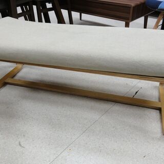 無印良品 ダイニングテーブル 4点セット NA×グレー  テーブル／チェア×2／ベンチ×1【ユーズドユーズ名古屋天白店】 J560