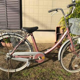 中古自転車（24インチ）ローズピンク色