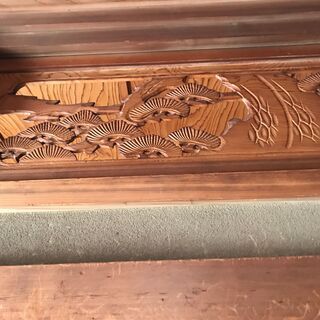 仏教美術 木彫 欄間 175cm 細密彫 神社仏閣 鷹 松 高級