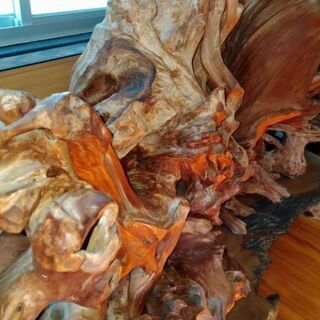 天然木　木の根　オブジェ　衝立　骨董品　