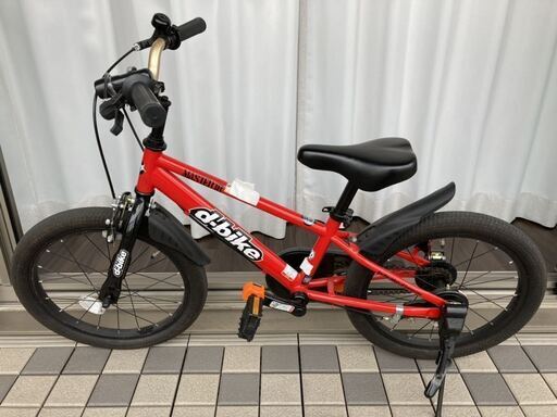 子供用自転車 d-bike 18インチ赤  ★ペダルの着脱がワンタッチで可、キックバイクとして使用可。dバイク,ディーバイク
