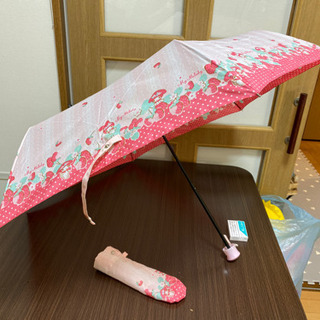 お話中マイメロ　折り畳み傘　晴雨兼用　UV加工　日傘