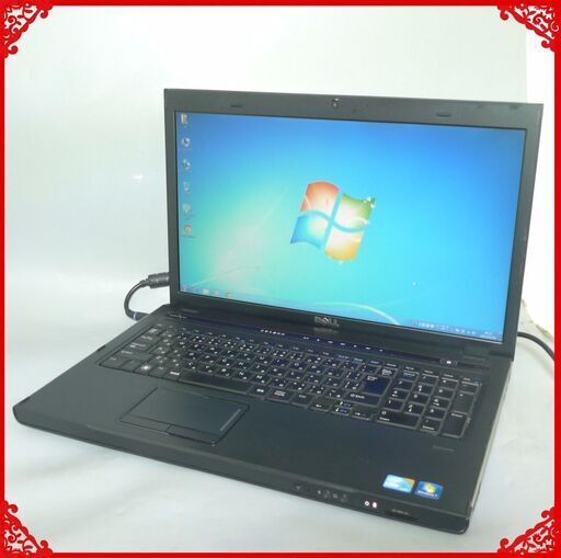 送料無料 希少品 1台限定 ノートパソコン 中古良品 17.3型 DELL VOSTRO 3700 Core i5 3GB 750G DVDRW 無線LAN カメラ Windows7 LibreOffice