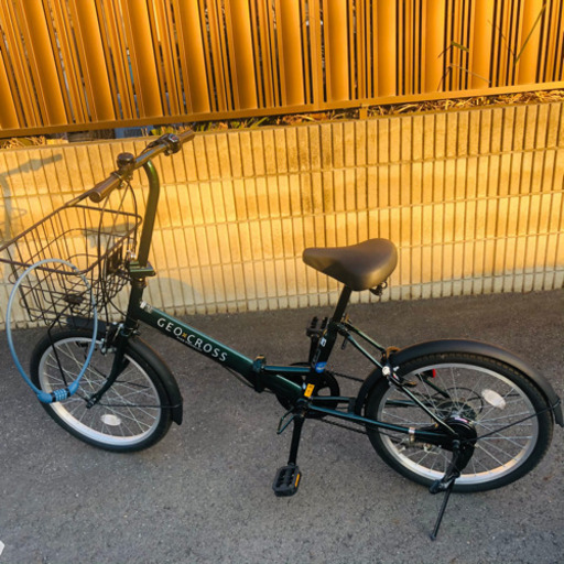 折り畳み自転車ジオクロス20型と盗難防止チェーン