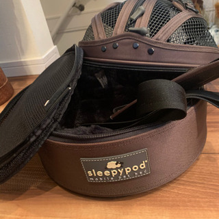 【犬猫キャリー】SLEESLEEPYPOD MINI (スリーピーポッド　ミニ)　ハンモックセット　DARKCHOCO 犬猫キャリー】SLEESLEEPYPOD MINI (スリーピーポッド ミニ