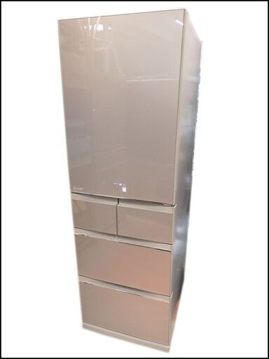 三菱/MITIBISHI◆置けるスマート大容量/MR-B46C◆冷凍冷蔵庫/5ドア/455L/自動製氷◆クリスタルフローラル/2018年製