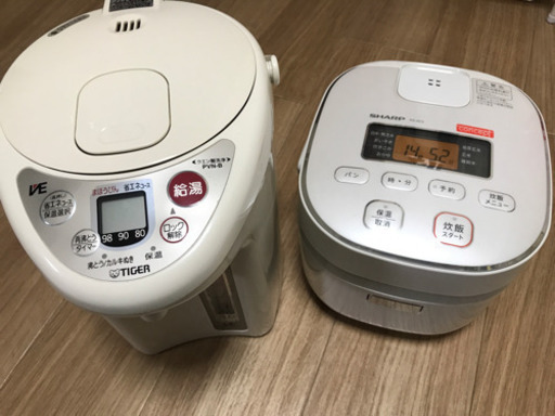 シャープ炊飯器\u0026タイガー魔法瓶ポット