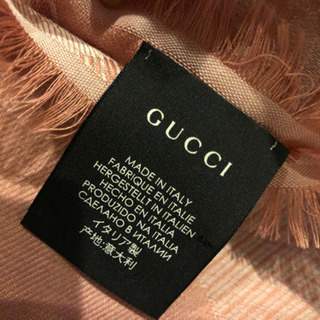♥️美品♥️GUCCI正規品マフラー箱付✨ピンクベージュ♥️