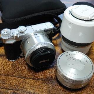 ミラーレスカメラ Nikon j5 単焦点、標準ズームキット+望...