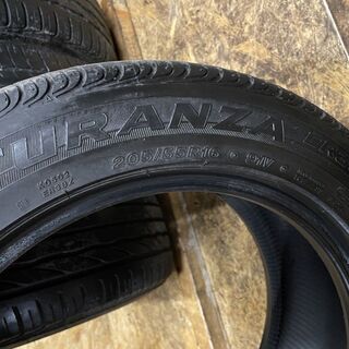 BS TURANZ ER300 RFT 205/55R16 16インチ 夏タイヤ ランフラット 4本 2016年製 レクサスIS リーフ インプレッサG4等　(MTA90) クレジットカード QR決済可能