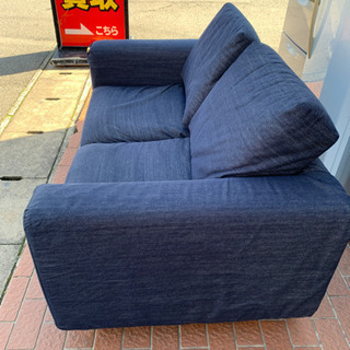 【お値下げOK】綺麗 無印 MUJI ソファ ウレタンポケットコイル２シーター 人気の無印良品(MUJI)のウレタンポケットコイル 2シーターソファ