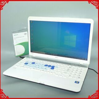 送料無料 新品SSD240GB ホワイト ノートパソコン 中古良品 15.6型 NEC LS200FS 第2世代Core i5 4GB DVDマルチ 無線 Windows10 LibreOffice 送料無料 新品SSD240GB ホワイト ノートパソコン 中古良品 15.6型 NEC