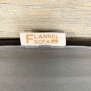 商談中AS）FLANNEL 2Pソファ ラブソファ 合成皮革 ブラック
