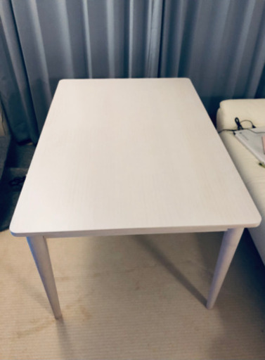 ダイニングテーブル 白 高さ65cm 幅120cm 奥行80cm 木製