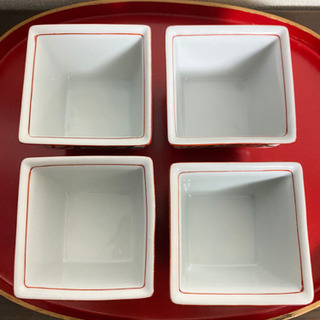 たち吉花赤絵の四角小鉢4客セット Choco327 自由ヶ丘の食器 和皿 の中古あげます 譲ります ジモティーで不用品の処分