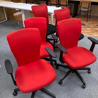 赤い椅子　5脚セット