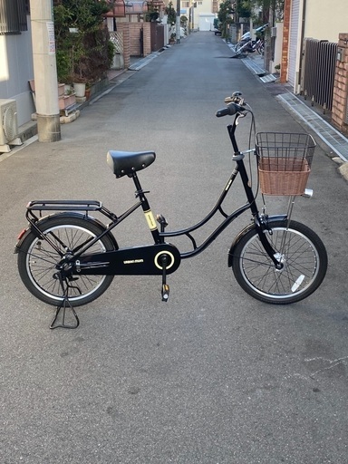 20インチ　子供乗せ自転車　LEDオートライト　3段変速　ブラック　美品