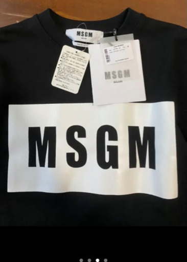 MSGM ブランド スウェット ロゴ入り 長袖 ブラック