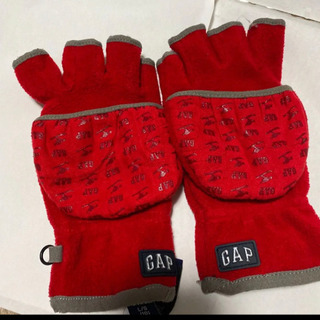 【ネット決済・配送可】GAP 手袋　赤色　RED