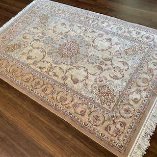 工房サイン　イスファハン産　ペルシャ絨毯231×160㎝　東な7-0913① 工房サイン イスファハン産 ペルシャ絨毯231×160㎝ 東な7-0913①