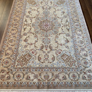 工房サイン　イスファハン産　ペルシャ絨毯231×160㎝　東な7-0913① 工房サイン イスファハン産 ペルシャ絨毯231×160㎝ 東な7-0913①