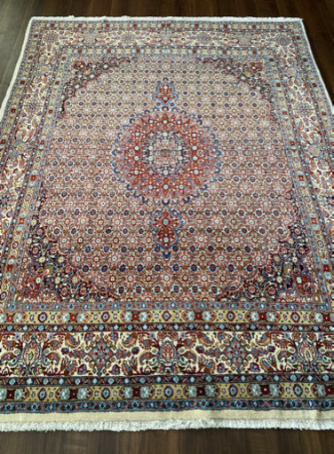 ムード産 ペルシャ絨毯 シルク入り 245×187cm
