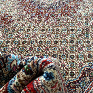 ムード産 ペルシャ絨毯 シルク入り 270×196cm