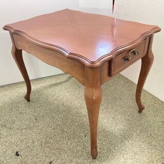 マルニ木工/maruni】天然木 猫脚 サイドテーブル 高さ約51㎝ 引き出し