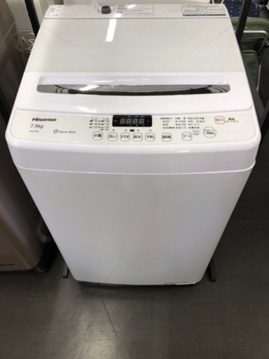 〆ハイセンス  洗濯機　7.5キロ　2018年・HW-G75A〆