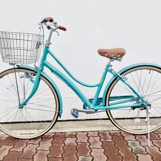 【中古美品】27型 自転車 エブリッジL（E.Xモダングリーン/シングル） EB70L【2017年モデル】